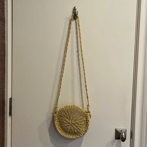 Urban Outfitters Raffia Small Round Bag